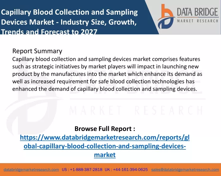 capillary blood collection and sampling devices