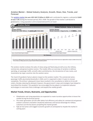 aviation market global industry analysis growth