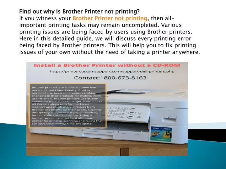 find out why is brother printer not printing