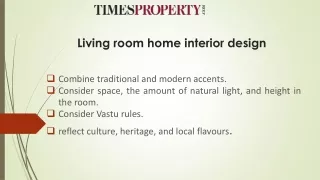 Living room home interior design
