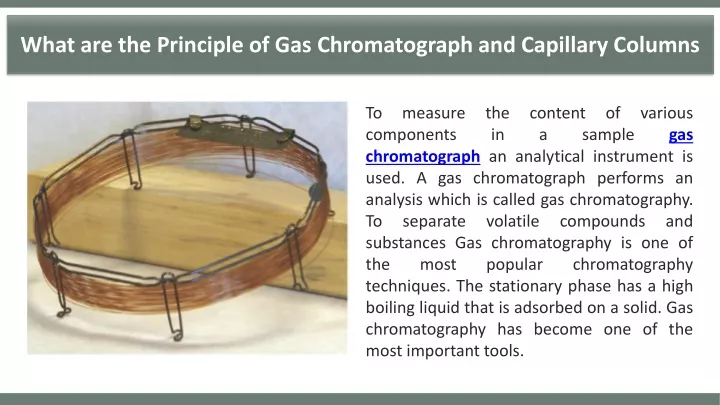 what are the principle of gas chromatograph