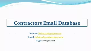 Contractors Email Database