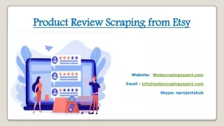 Product Review Scraping from Etsy