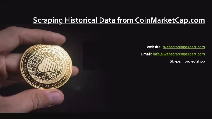 scraping historical data from coinmarketcap com