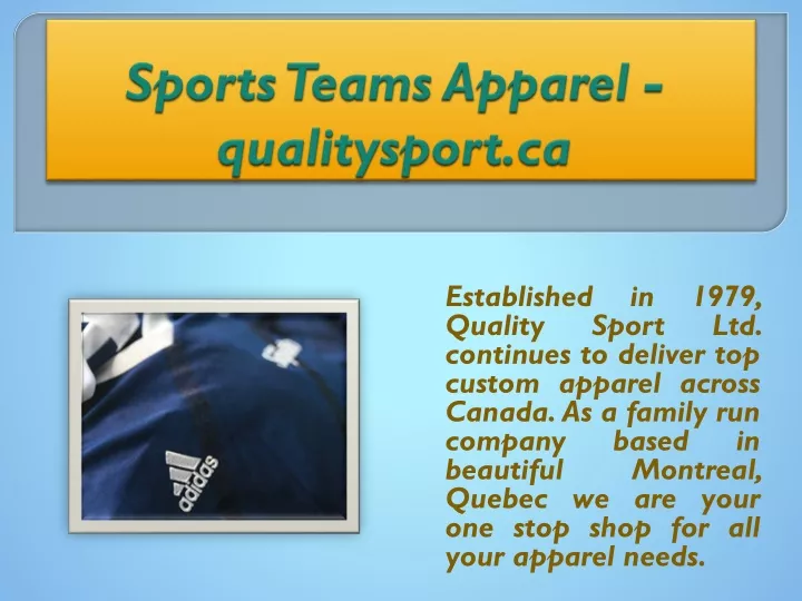 sports teams apparel qualitysport ca