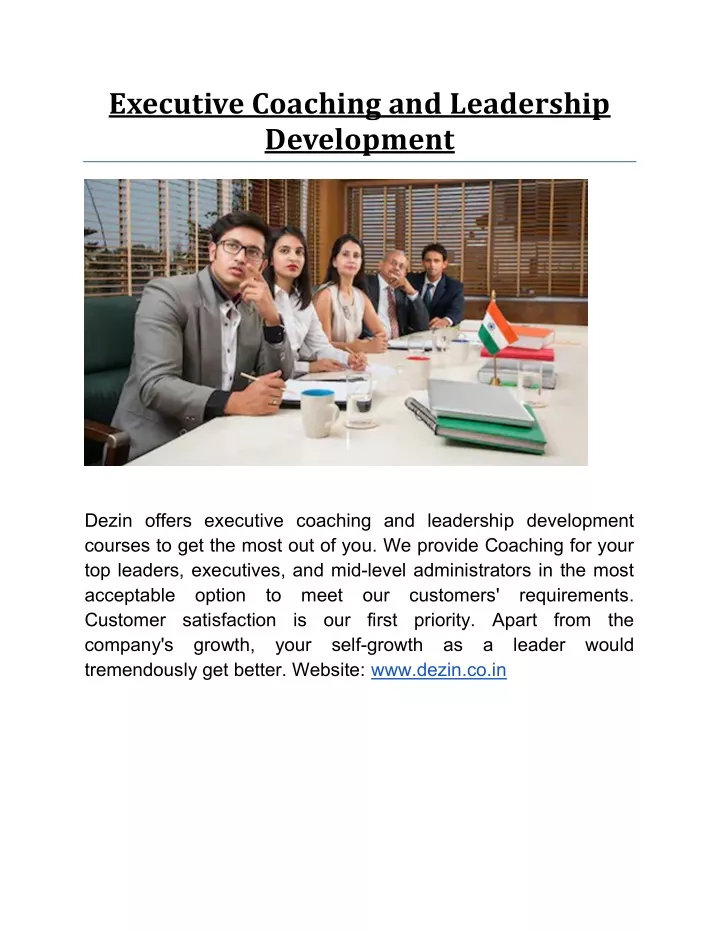 executive coaching and leadership development
