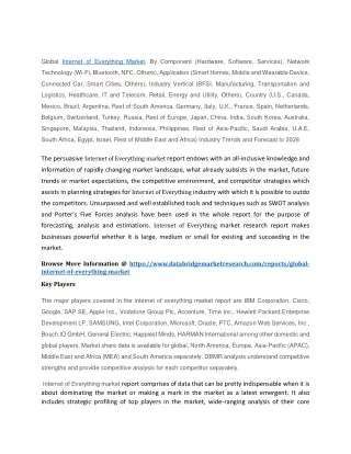 global internet of everything market by component