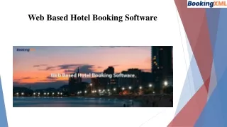 Web Based Hotel Booking Software