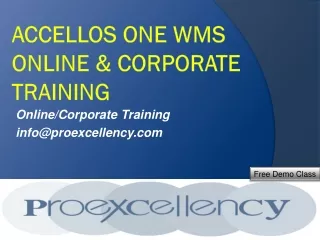 Online Training For Accellos WMS By Proexcellency
