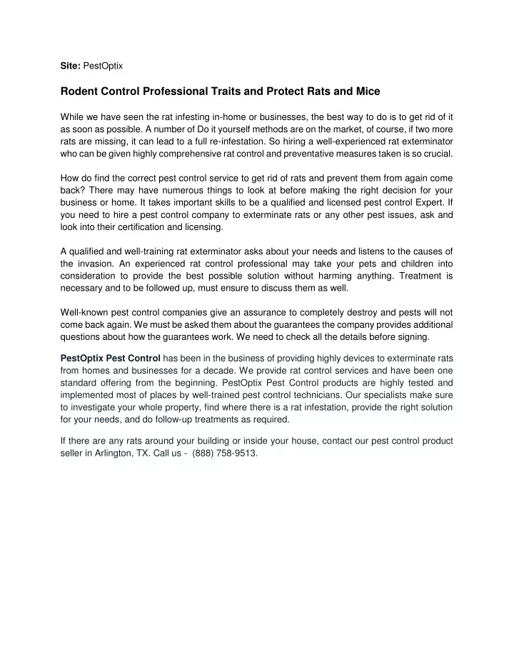 site pestoptix rodent control professional traits