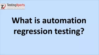what is automation regression testing