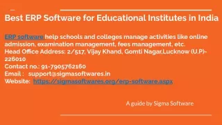 _  Best ERP Software for Educational Institutes in India