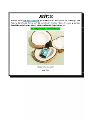 dm cbd produkte  Justcbdstore.de