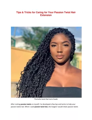 tips tricks for caring for your passion twist