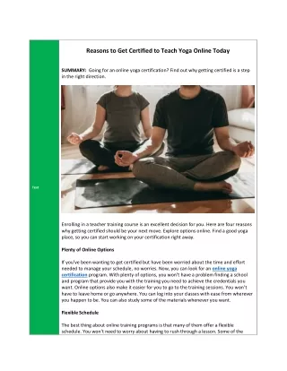 Reasons to Get Certified to Teach Yoga Online Today-converted