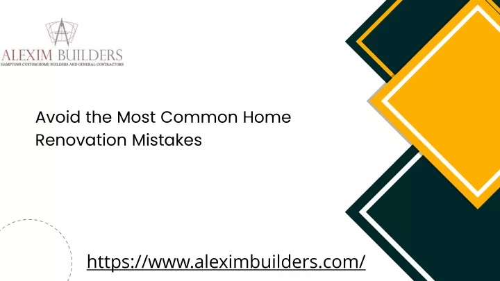 avoid the most common home renovation mistakes