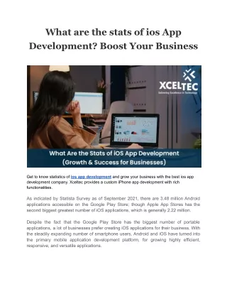 what are the stats of ios app development boost