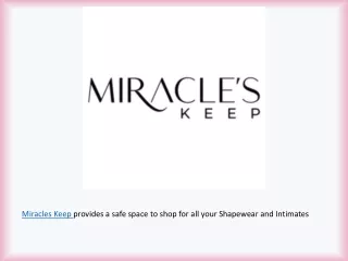 miracles keep provides a safe space to shop