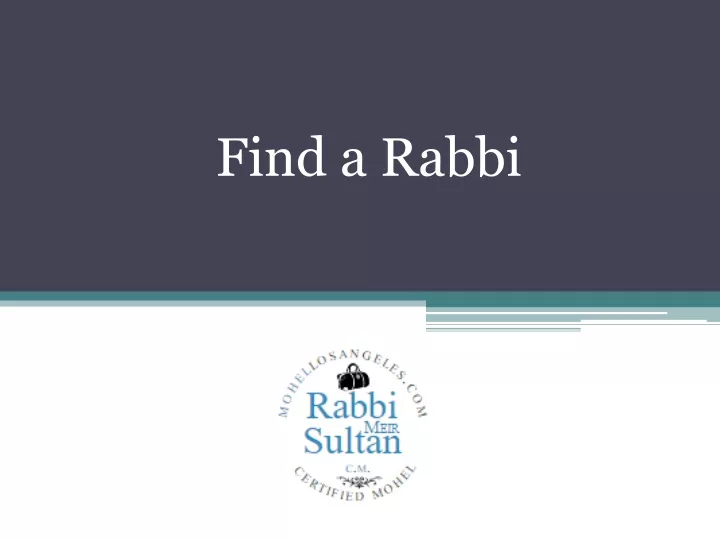 find a rabbi