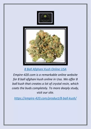 Searching For 8 Ball Afghani Kush Online In Usa