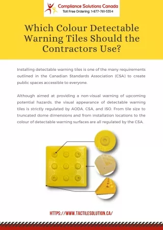 Which Colour Detectable Warning Tiles Should the Contractors Use