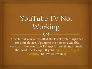 youtube tv not working