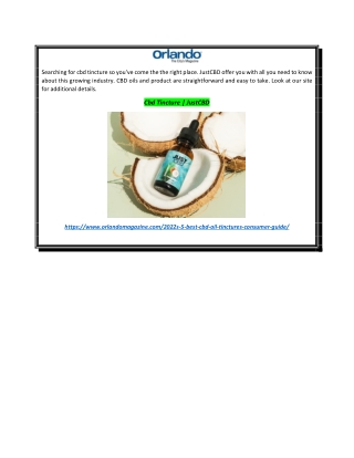 Cbd Tincture  JustCBD