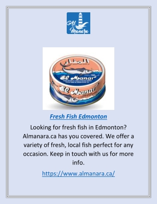 Fresh Fish Edmonton | Almanara.ca