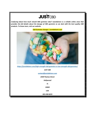 Cbd Gummies Dosage  Justcbdstore.com