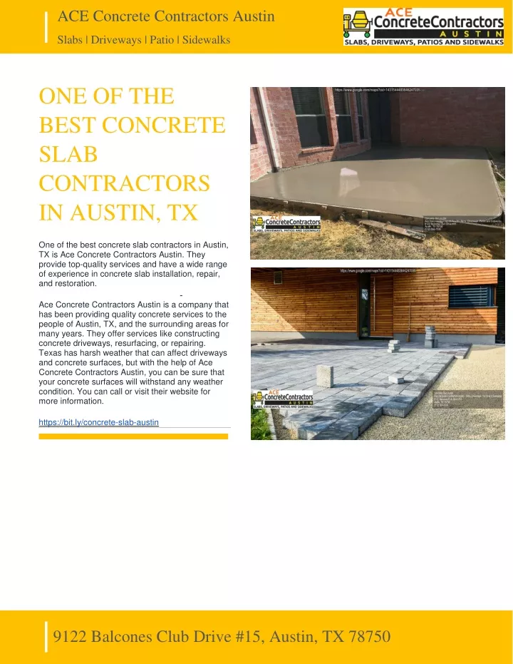 ace concrete contractors austin