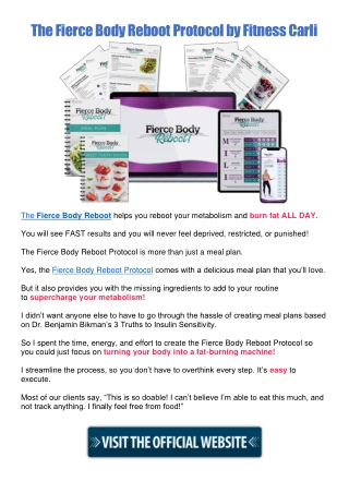 The Fierce Body Reboot Protocol by Fitness Carli Reviews