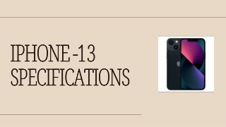 iphone 13 specifications
