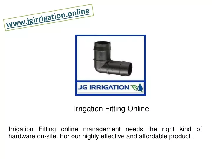 www jgirrigation online