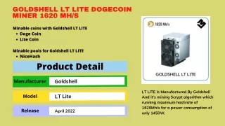 Goldshell LT LITE Dogecoin Miner 1620 Mh/s