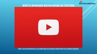 how to increase watch hours on youtube