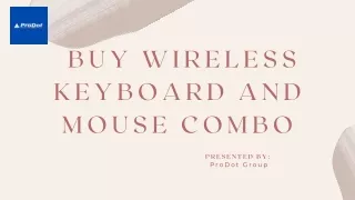 Most Affordable Wireless Keyboard and Mouse Combo | ProDot Group