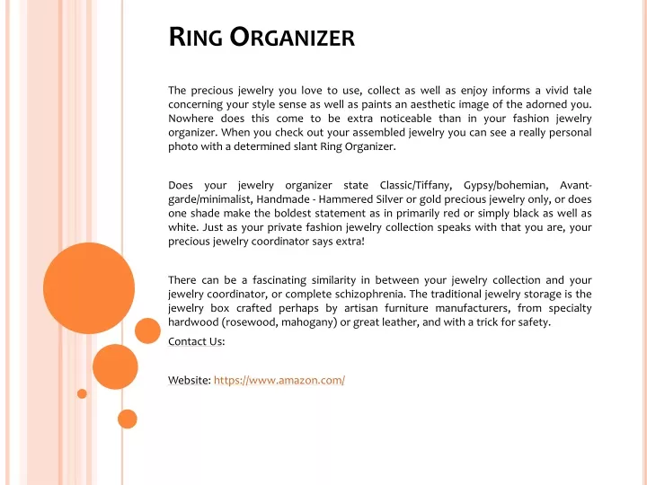 ring organizer