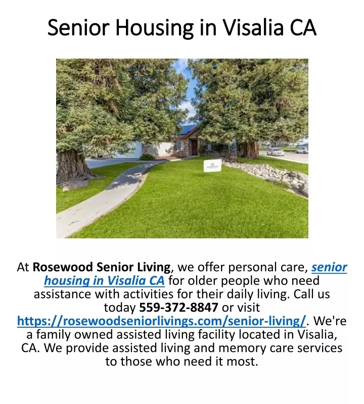 senior housing in visalia ca