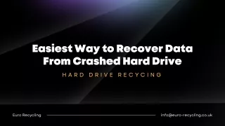 Best Way to Recover Data From Crashed Hard Drive