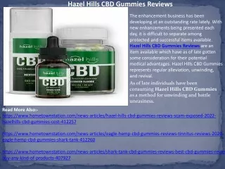 Hazel Hills CBD Gummies Reviews