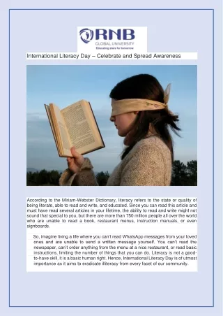 International Literacy Day – Celebrate and Spread Awareness