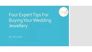 Four Expert Tips For Buying Your Wedding Jewellery