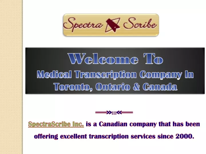 welcome to medical transcription company