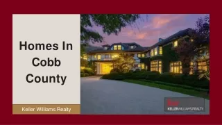 Find The Perfect Homes For Sale In Cobb County, GA