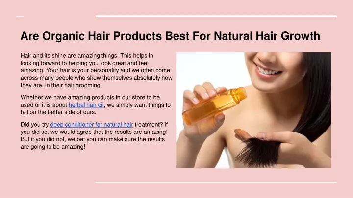 are organic hair products best for natural hair growth