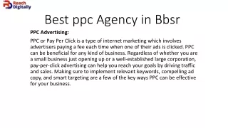 Best ppc Agency in bbsr