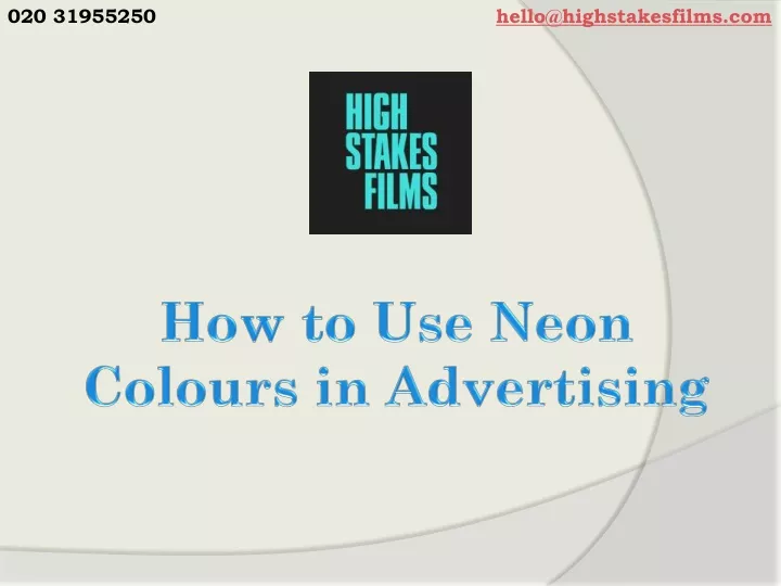 how to use neon colours in advertising