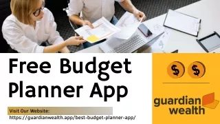 Free Budget Planner App | Organize Your Money - GuardianWealth