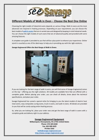 different models of walk in oven choose the best