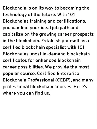 Blockchain Certification and Courses